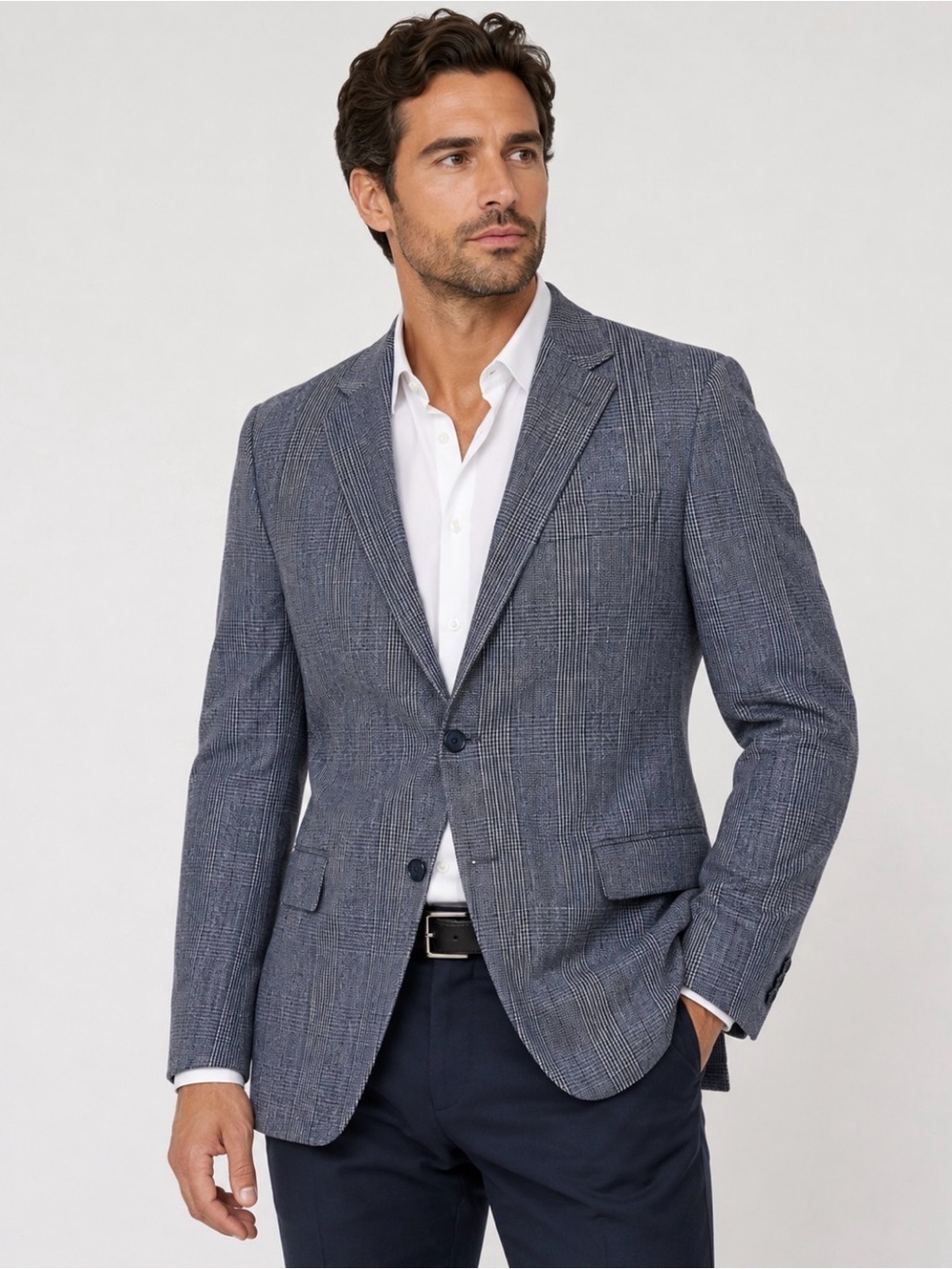 Adolfo Bloomingdales men's sports coat gray blazer jacket 2 button vintage
